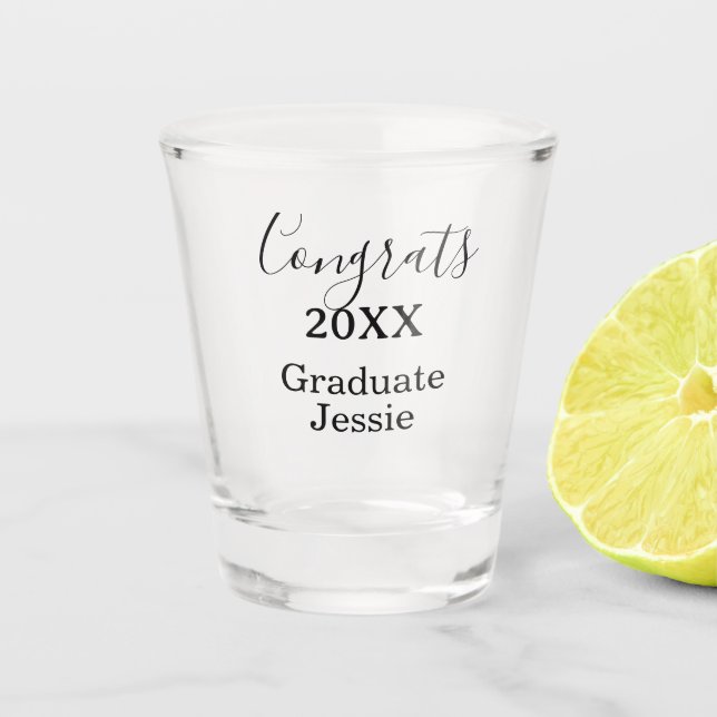 Verre A Shot Simple graduation congratulations minimal add clas (Devant)
