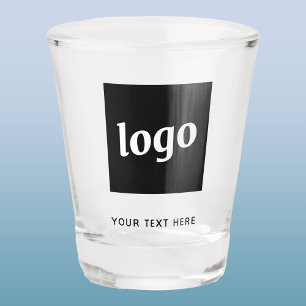 Verre A Shot Simple Logo et Texte Entreprise
