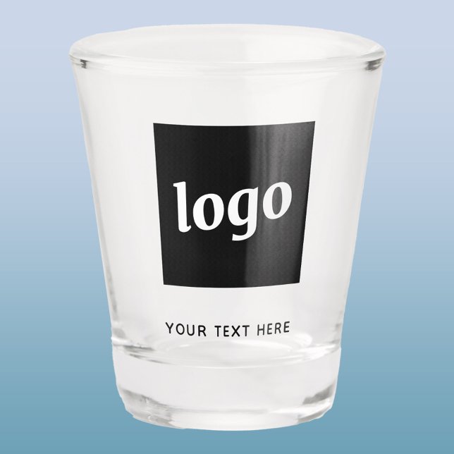Verre A Shot Simple Logo et Texte Entreprise (Logo and custom text business promotional shot glass)