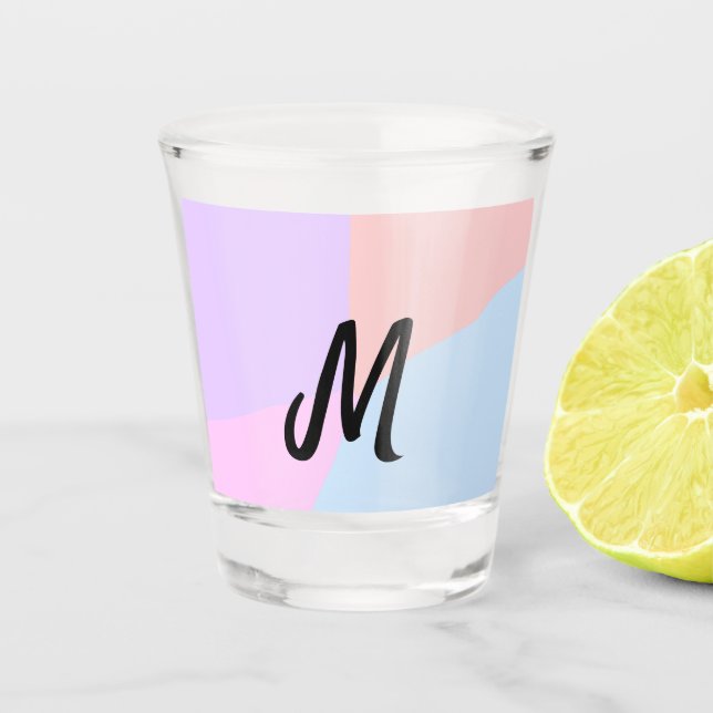 Verre A Shot simple logo monogramme minimal personnalisé (Devant)
