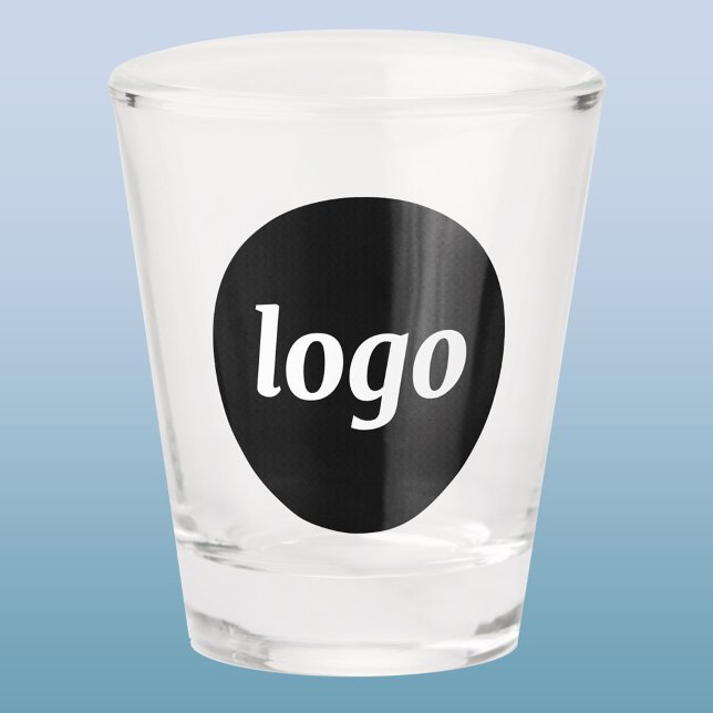 Verre A Shot Simple Logo Promotional Business Branding (Simple logo business branding promotional shot glass)