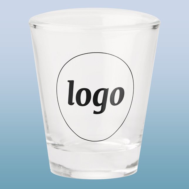 Verre A Shot Simple Logo Promotional Business Branding (Simple logo business branding promotional shot glass)