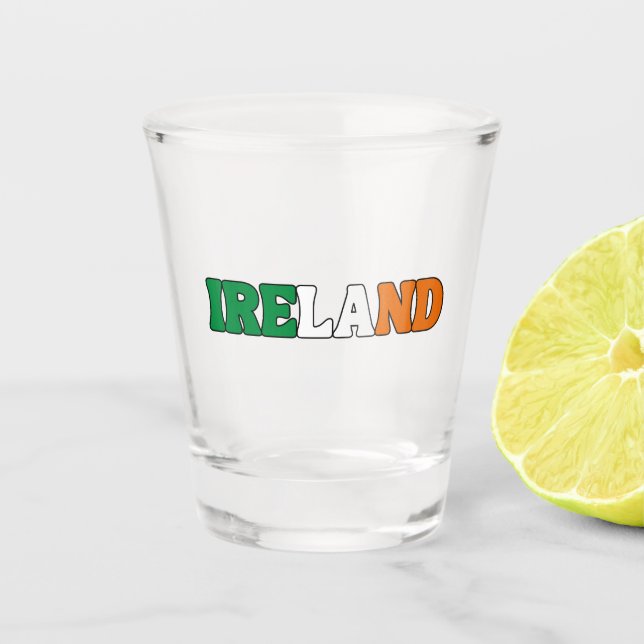 Verre A Shot Simple Modern Irlande National Flag Appareils (Devant)