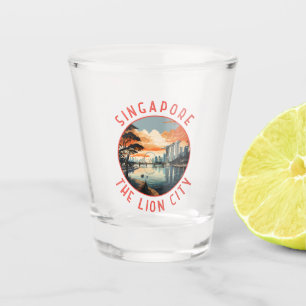 Verre A Shot Singapore Retro Distressed Circle