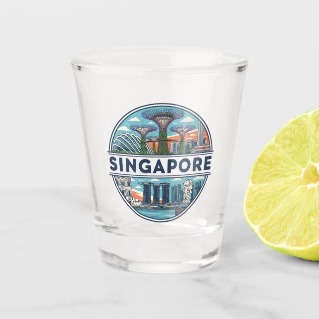 Verre A Shot Singapour (Devant)