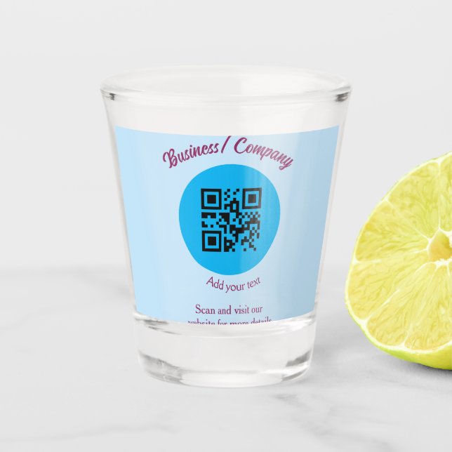 Verre A Shot Site web simple de société commerciale code-barres (Devant)