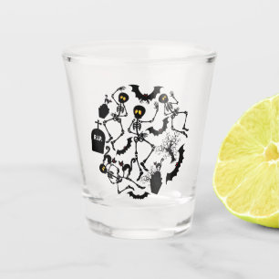 Verre A Shot Skeletons d'Halloween Macabre Dance