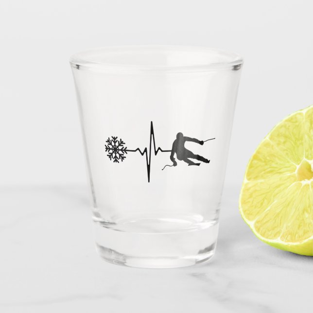 Verre A Shot Ski - Ski Heartbeat (Devant)
