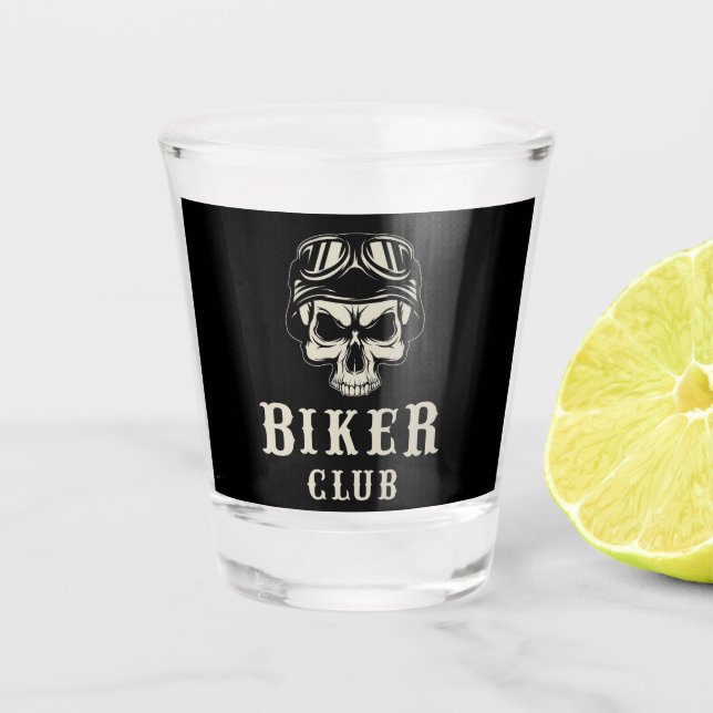 Verre A Shot Skull Club Biker (Devant)