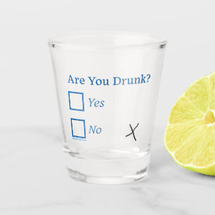 Verre A Shot SlipperyJoe's êtes-vous ivre humouristique légèrem