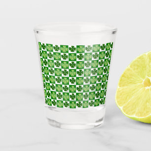 Verre A Shot SlipperyJoe's Green four-leaf clovers Saint Patric