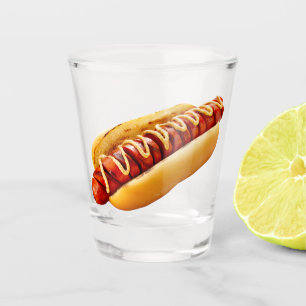 Verre A Shot SlipperyJoe's hot dog niché doucement pain jaune v