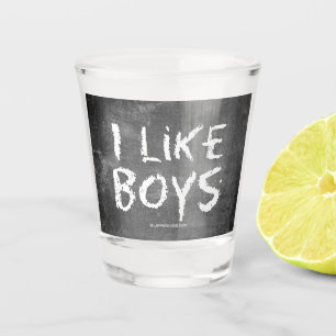 Verre A Shot SlipperyJoe's I Like Boys sale tableau noir