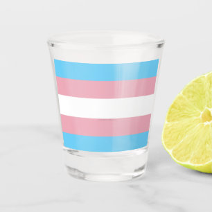 Verre A Shot SlipperyJoe's transgenre pride drapeau de la diver