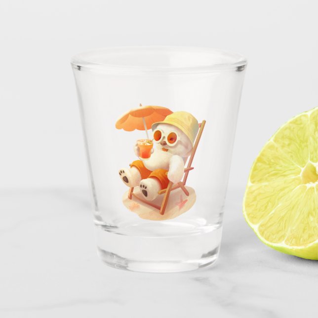 Verre A Shot Smile Dog - Mode Plage Activé (Devant)