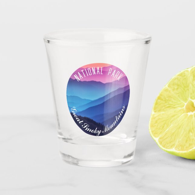 Verre A Shot Smoky mountain Sunset (Devant)