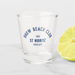Verre A Shot Snow Beach Club Station de ski personnalisée d'hiv