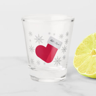 Verre A Shot Snowflakes et Christmas Stocker Ajouter un nom