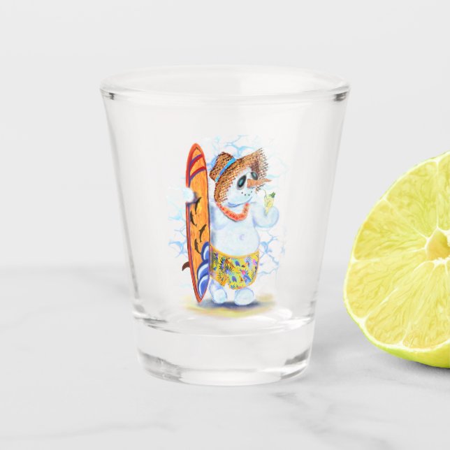 Verre A Shot Snowman Surfer Boire Shot Glass - Fun (Devant)