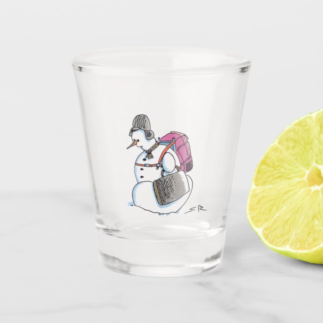 Verre A Shot Snowpack Snowman vitre transparent (Devant)