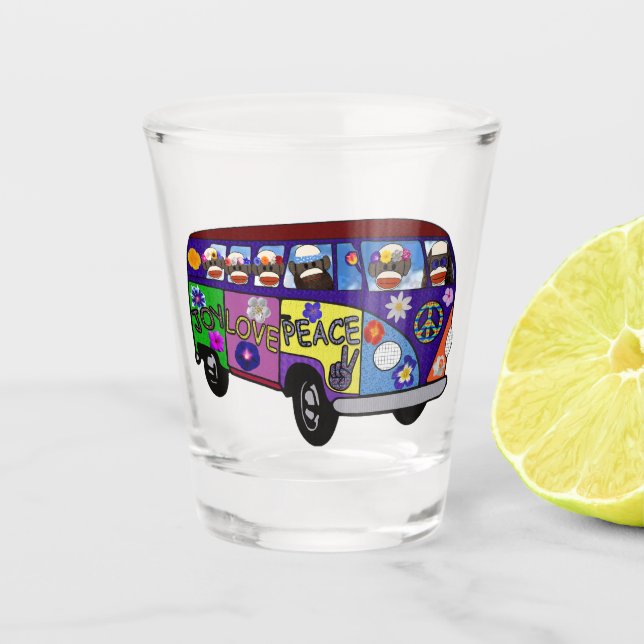 Verre A Shot Sock Money Peace Bus Shot Glass (Devant)