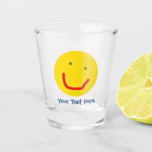 Verre A Shot Soleil souriant, visage joyeux
