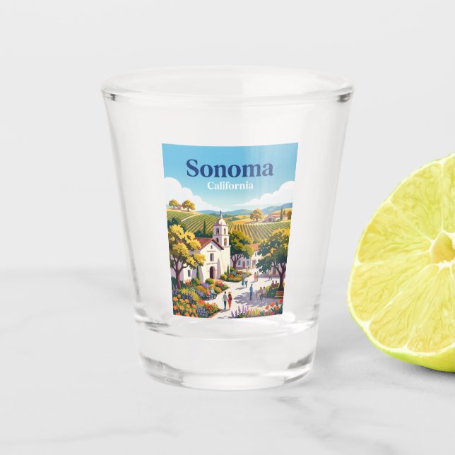 Verre A Shot Sonoma Californie (Devant)