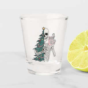 Verre A Shot "Sorta Effrayant Sorta Joyeux" Noël Squelette
