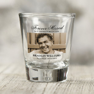 Verre A Shot Souvenir de funérailles Photo mémorial