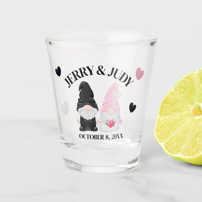 Verre A Shot Souvenir de mariage Gnome (Devant)