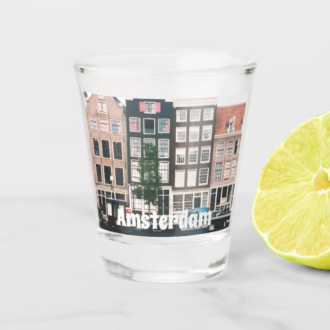 Verre A Shot Souvenir de voyage d'Amsterdam (Devant)