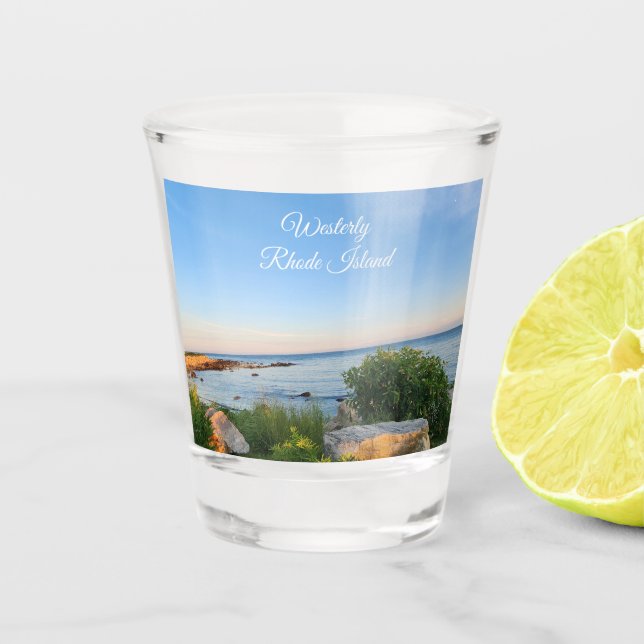Verre A Shot Souvenir de Westerly Rhode Island (Devant)
