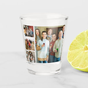 Verre A Shot Souvenirs chères : personnalisable 4 Photo Collage