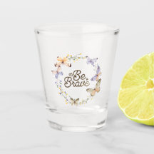 Soyez Courageux, Papillons Jaunes Violets Wreath