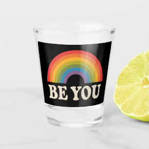 Verre A Shot Soyez Vous Fierté Gay Lesbienne LGBTQ Allié Arc-en