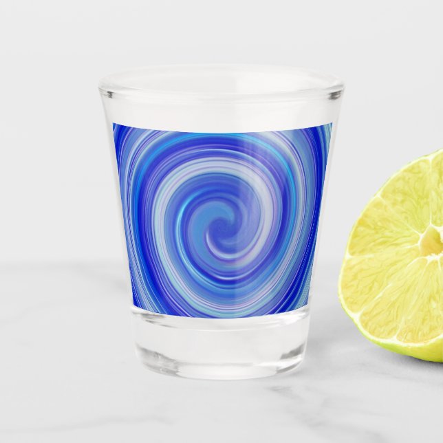 Verre A Shot spirale bleue et bleu clair (Devant)