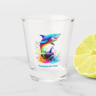 Verre A Shot Splash de requin coloré