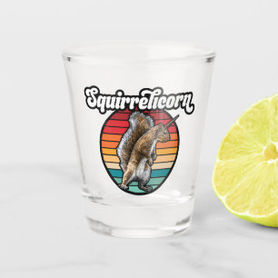 Verre A Shot Squirrelicorn - drôle, vintage licorne d'écureuil