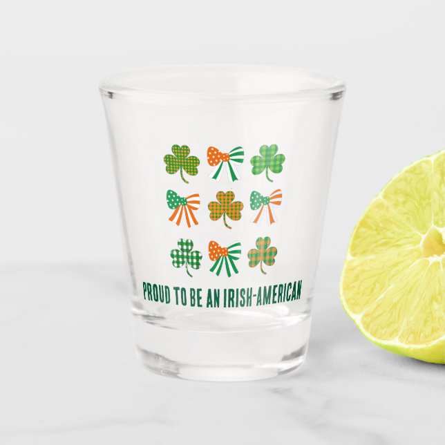 Verre A Shot St patrick Coquette Shamrock FIER IRLANDAIS AMÉRIC (Devant)