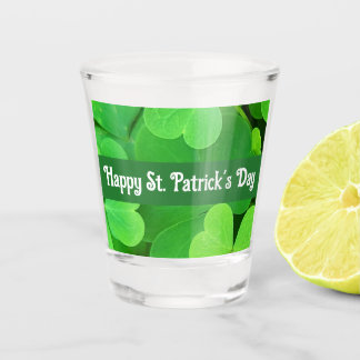Verre A Shot St. Patrick's Day Green Shamrocks and Clovers     