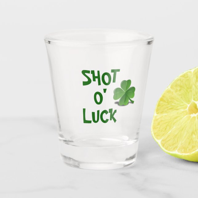 Verre A Shot St Patrick's Day Shot O' Luck Clover (Devant)