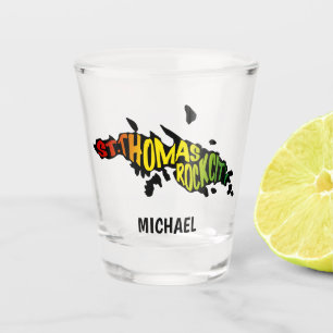 Verre A Shot St. Thomas "Rock City" Îles Vierges