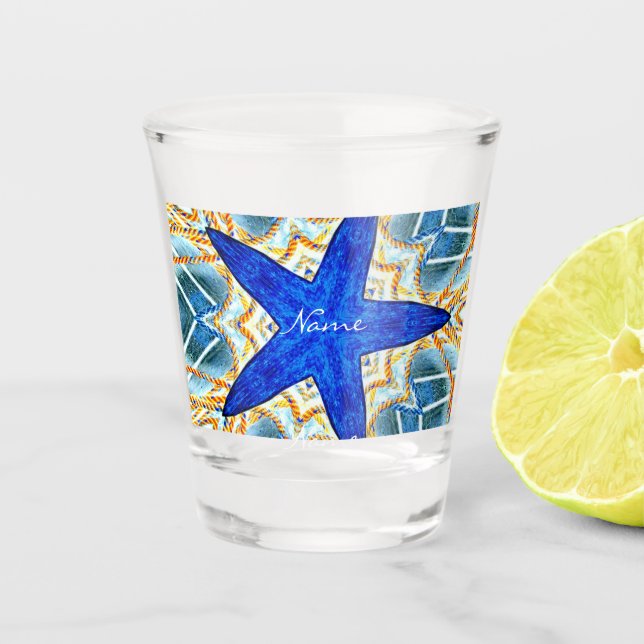Verre A Shot Star bleue motif Thunder_Cove (Devant)