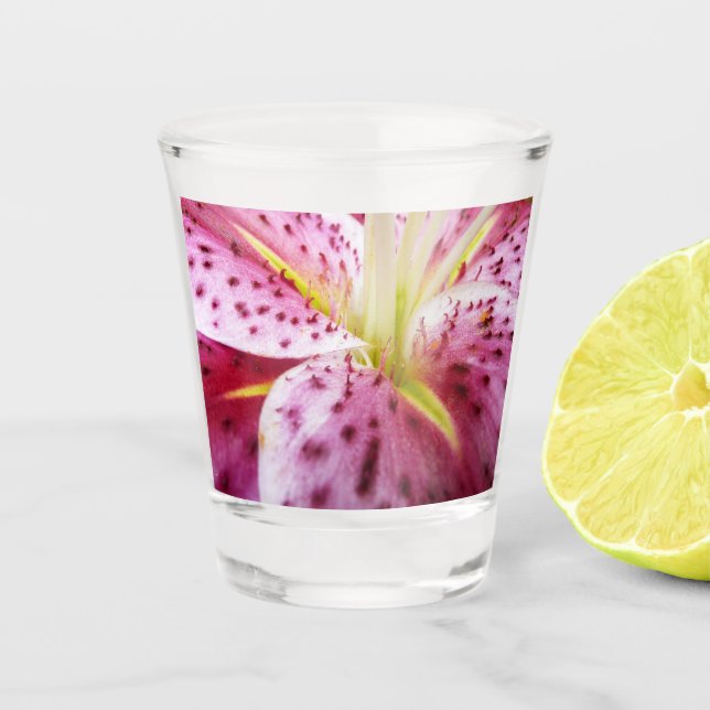 Verre A Shot Stargazer Lily brillant Magenta Floral (Devant)