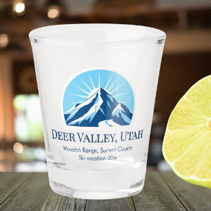 Verre A Shot Station de ski Deer Valley Utah Wasatch souvenir G
