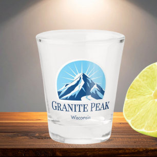 Verre A Shot Station de ski Granite Peak Wisconsin souvenir