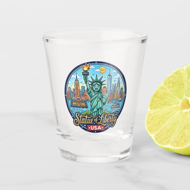 Verre A Shot Statue de la Liberté USA (Devant)