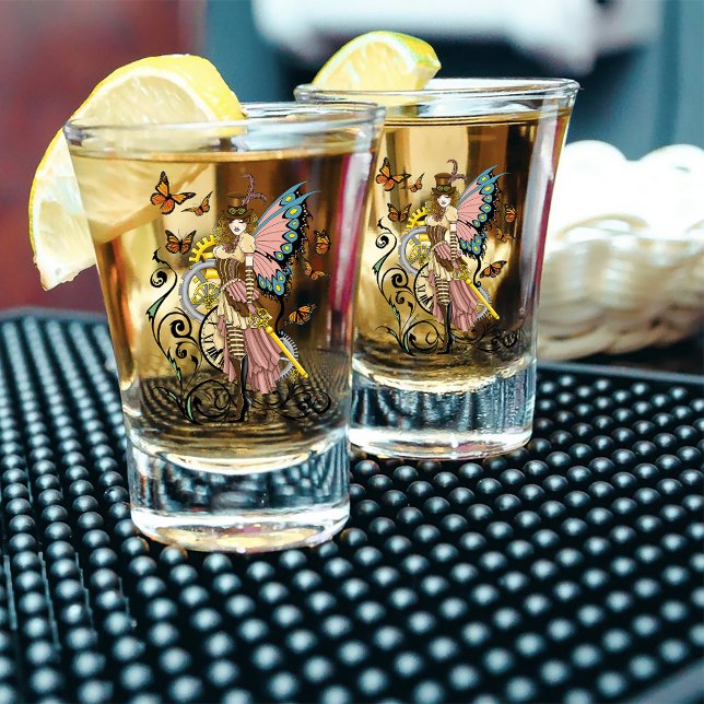 Verre A Shot Steampunk Fairy Yellow Horloge Entraîneurs (Créateur téléchargé)