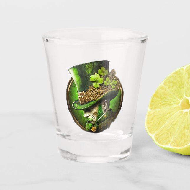 Verre A Shot Steampunk Mécanique Haut Chapeau Saint-Patrick Hom (Devant)