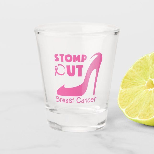 Verre A Shot Stomper le cancer du sein (Devant)